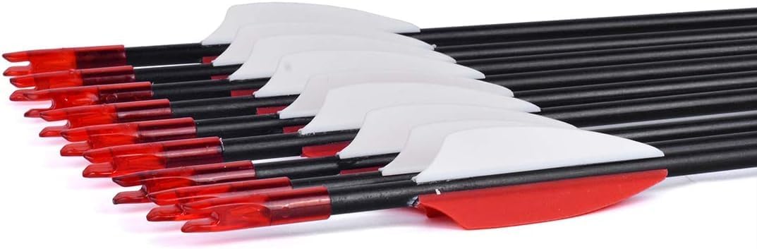 LWANO 28" Fiberglass Arrows - Archery Practice Target Arrows with Blunt Tips Durable Shaft for Youth Kids Children Beginners on Recurve&Long Bows(Pack of 12)