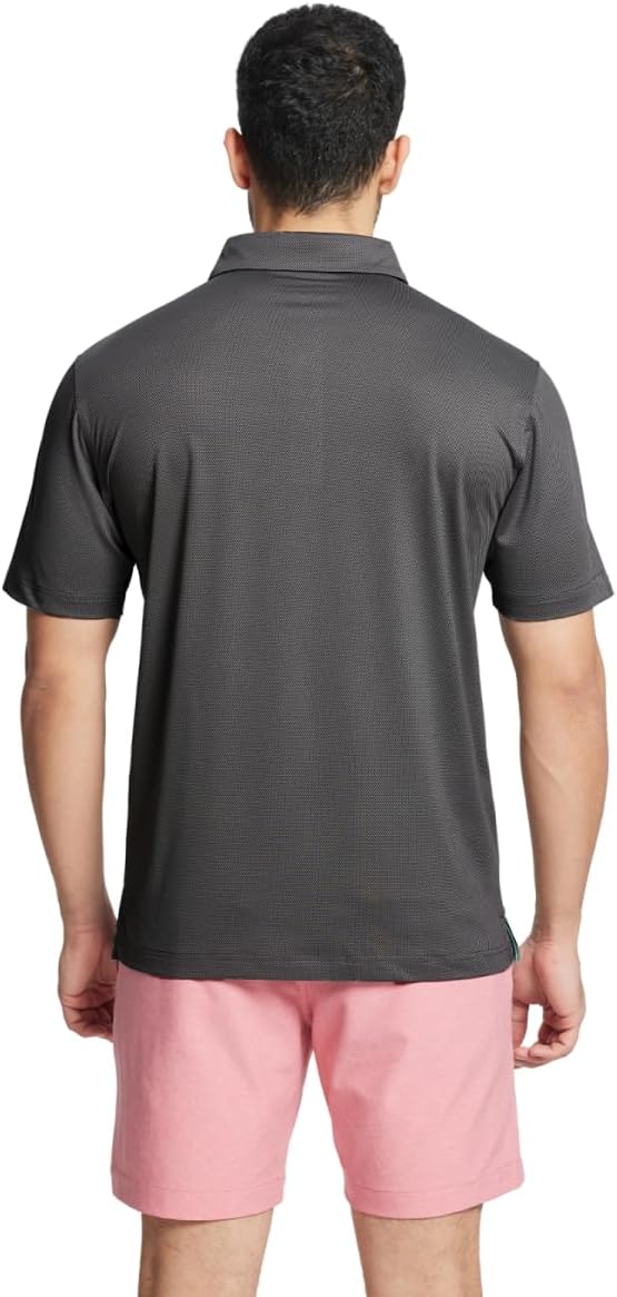 M MAELREG Golf Shirts for Men Dry fit Sports Jacquard Lightweight Performance Texture Short Sleeve Collared Polo Shirts