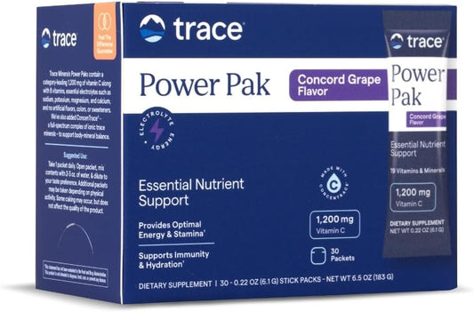 Trace Minerals Research Electrolyte Stamina Power Pak, Concorde Grape, 32 Count