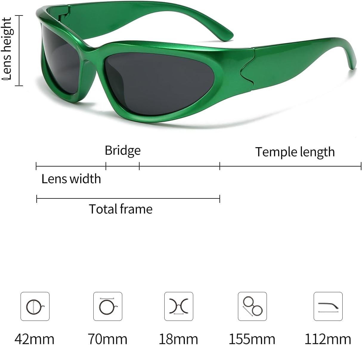 SOAR&EAGLE Y2K 3Pack Polarized sunglasses Wrap Around Men's Women's sunglasses Fashion Sport Shades Sun Glasses