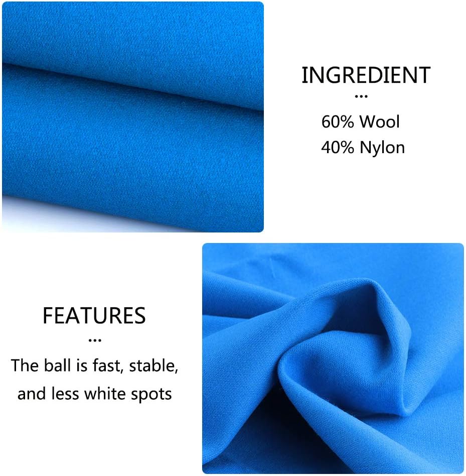 Boshen Worsted Blend Billiard Cloth Pool Table Felt Fast Speed for 7' 8' 9' Pool Table Pre Cut Bed & Rails