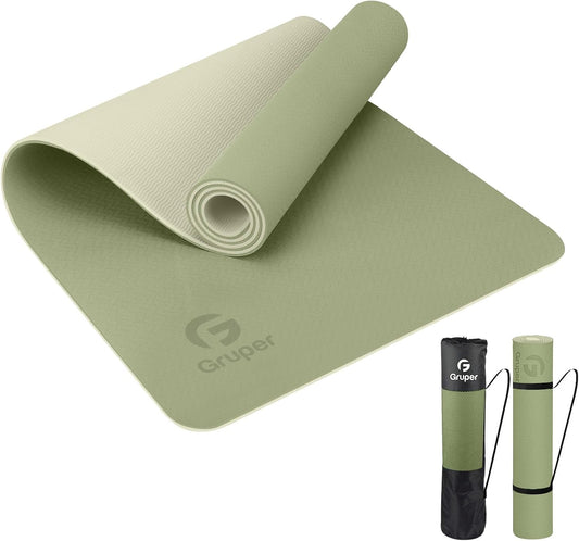 Yoga Mat Non Slip, Eco Friendly Fitness Exercise Mat with Carrying Strap,Pro Yoga Mats for Women,Workout Mats for Home, Pilates and Floor Exercises