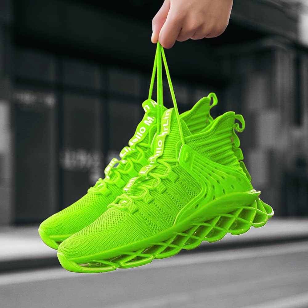 Hello MrLin Men's Running Shoes Non Slip Athletic Tennis Walking Blade Type Sneakers Hip Hop
