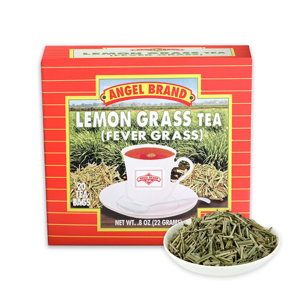 Angel Brand Lemongrass Tea Bags, 20 Bags – Lemon Grass Tea with Ginger, Rose Hips, & Cloves - lemongrass tea bags Famous in Jamaican culture with Balanced Flavor, Rich Nutrients & Health Benefits