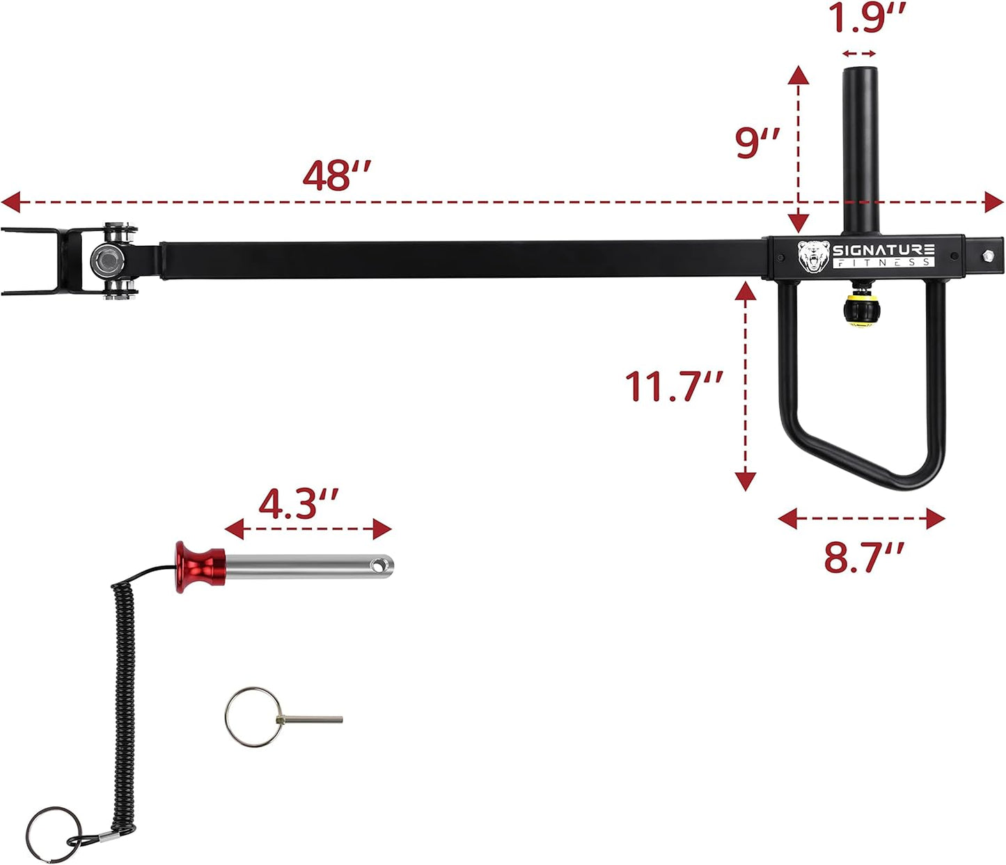 Upgraded Adjustable Jammer Arms, Lever Arms, Monolift Attachments Rated 600 LB Per Arm, Fits Racks at All Post Sizes and Hole Sizes, Pair