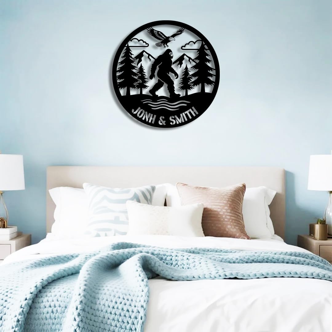 Personalized Metal Name Sign | Custom Family Wall Art & Split Letter Name | Indoor Metal Decor Gift | Decorations for Dad Mens Home Garden