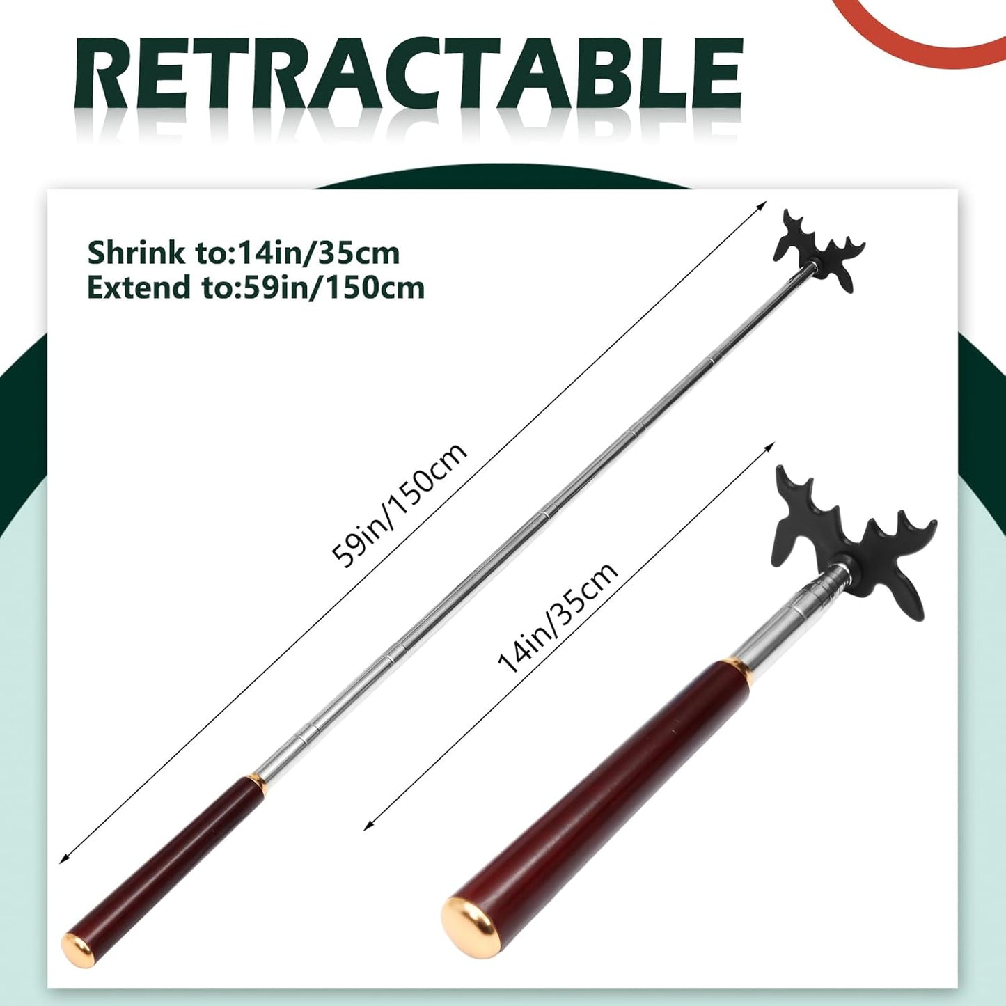 Skylety Retractable Billiard Cue Stick Bridge with Bridge Head, Snooker Set Billiard Pool Cue Accessory for Pool Table