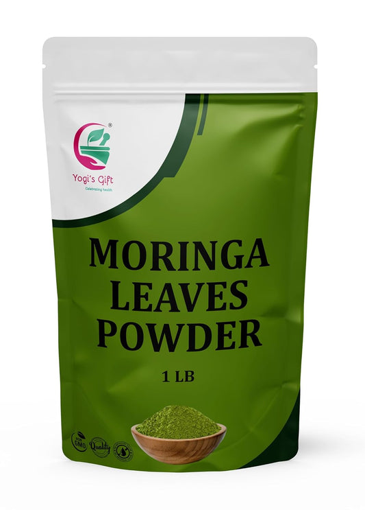 Moringa Powder 1 LB, 100% Pure & Natural Moringa Leaf Powder, Premium Quality for Smoothies & Tea, Resealable Bag for Freshness - By Yogi’s Gift®