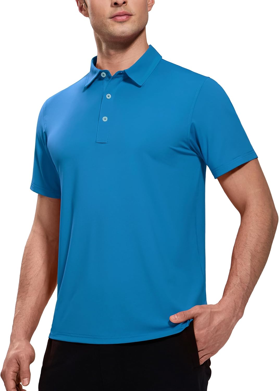 MIER Polo Shirts for Men Short Sleeve Dry Fit Performance Golf Tennis Active Collared Shirts, UPF 50+ Sun Protection
