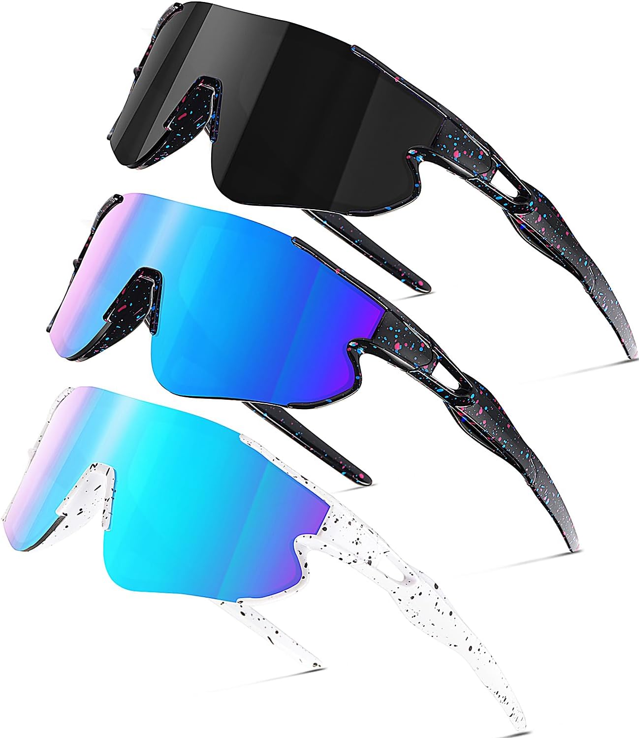 Kids Baseball Sunglasses for Boys Girls Youth Softball Cycling Sports Sunglasses UV400 Protection Age 5-12