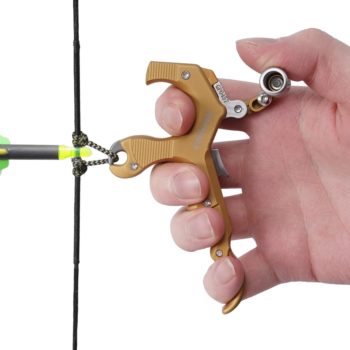 LWANO Archery Compound Bow Release Aids Trigger 3-4 Finger Adjustable Wristband Thumb Arrow Release Aids for Adults Youth Hunting Shooting Training Accessories