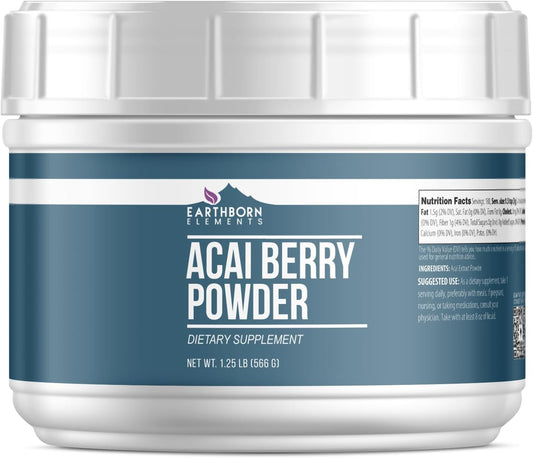 Earthborn Elements Acai Berry Powder, 1.25 lb, Superfood, Smoothies & Shakes