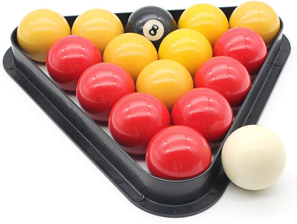 East Eagle Billiard Balls Red and Yellow Standard Pool Ball Set - 2-1/4 Inch