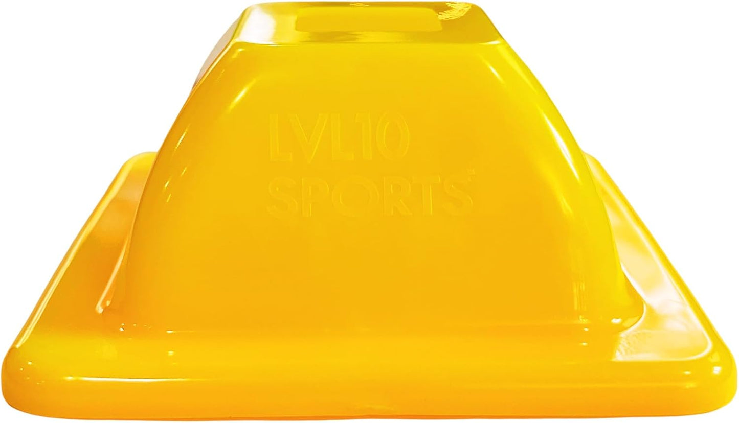 LVL10 Pro Training Cones - 2" Mini Soccer Cones for Sports Training - for Basketball, Football, Basketball and Agility Drills - Soccer Field Markers That Won't Crack, Slide or Fly