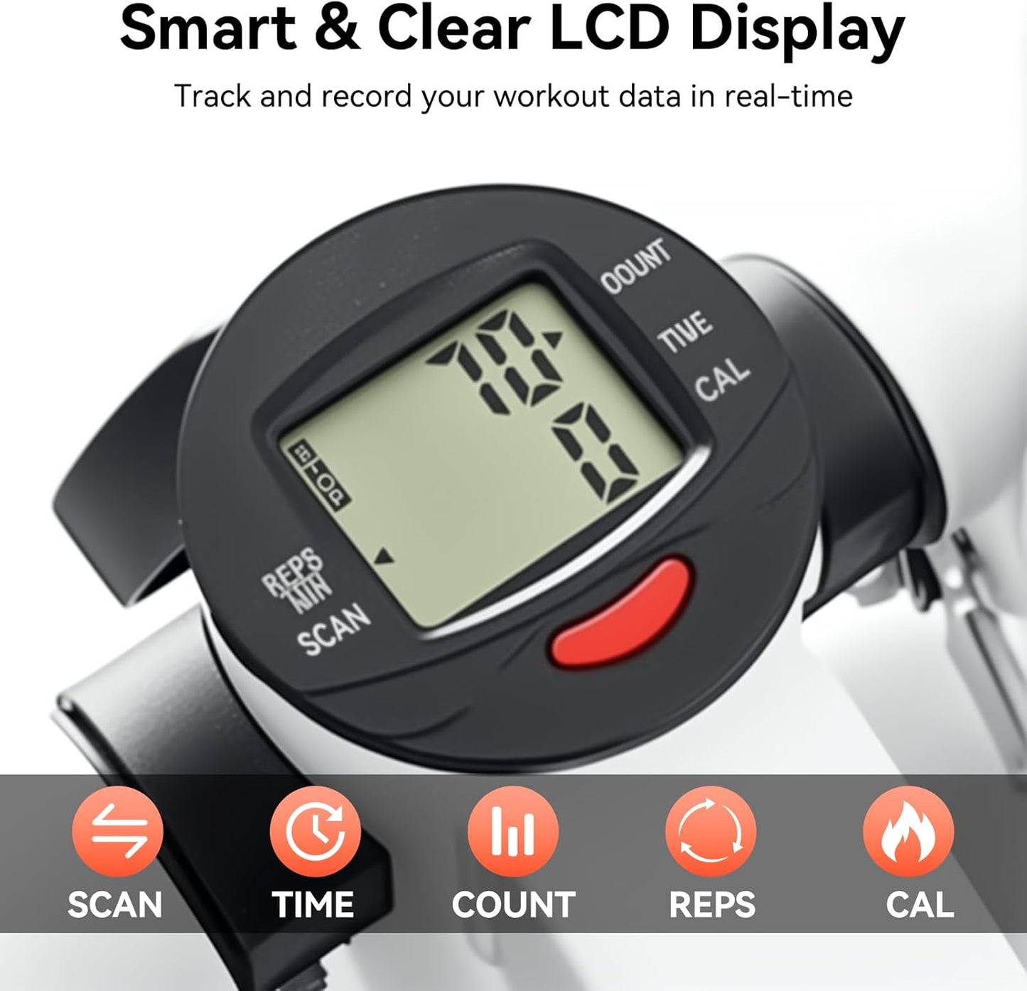 Steppers for Exercise at Home, Mini Stepper with Resistance Bands, 360LBS Capacity Portable Stair Stepper for Home, Hydraulic Fitness Stair Stepper with LCD Monitor