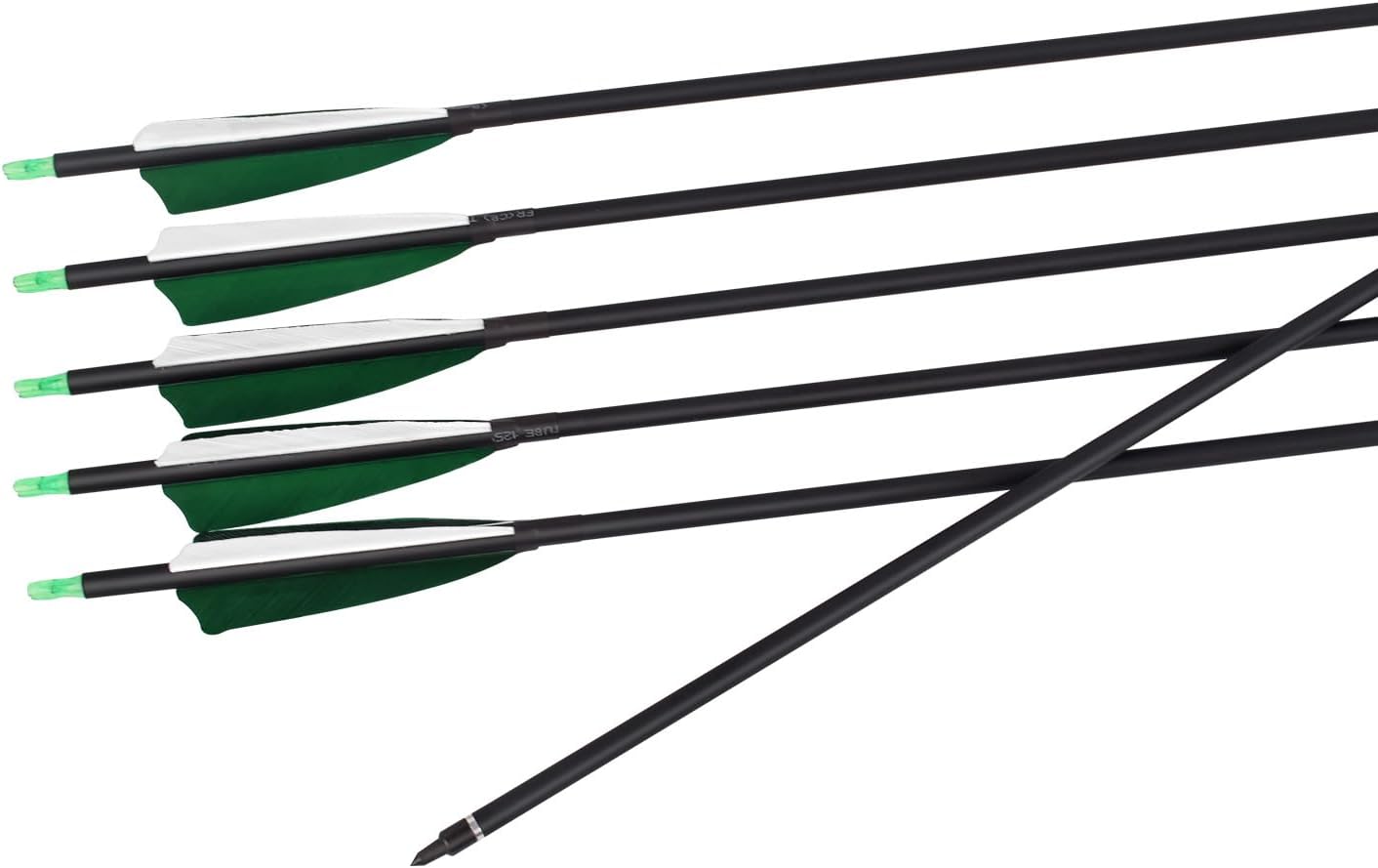 YLS 500 Spine Arrows 30 Inch Carbon Arrows 4" Turkey Feather Archery Target Practice Hunting Arrows with for Recurve Bow Long Bow