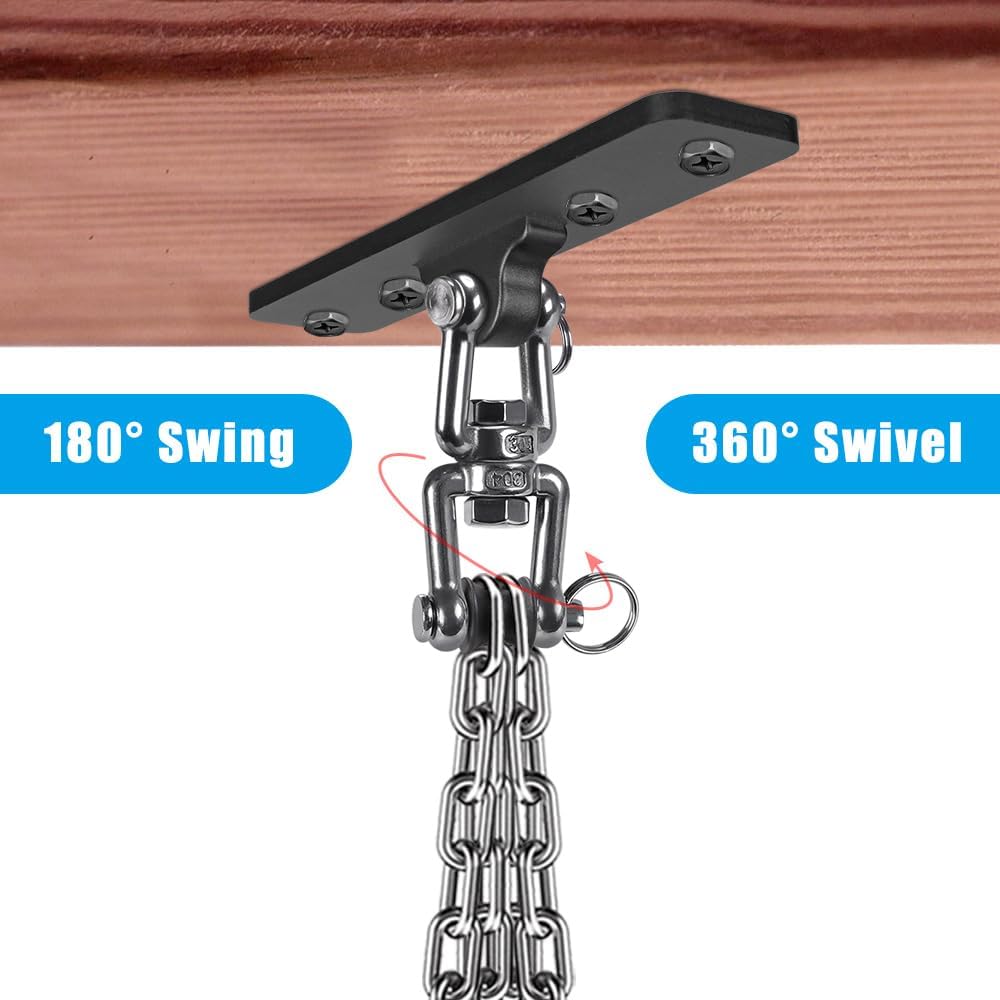 Heavy Bag Hanger, Punching Bag Ceiling Mount Hanger, 360° Rotation Hook for Boxing, MMA, Aerial Yoga, Hammock, and More, 600 LB Capacity