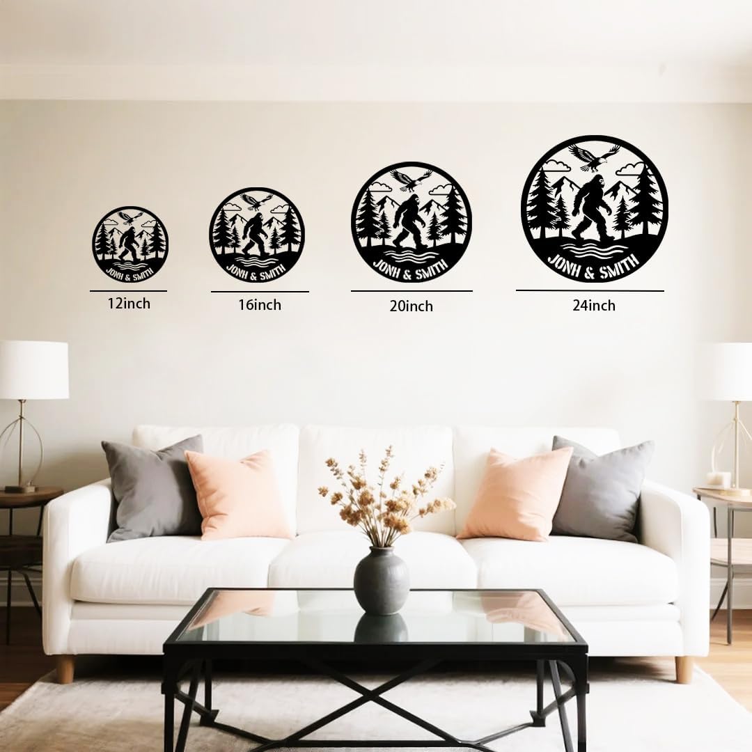 Personalized Metal Name Sign | Custom Family Wall Art & Split Letter Name | Indoor Metal Decor Gift | Decorations for Dad Mens Home Garden