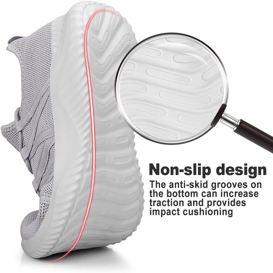 Feethit Mens Slip On Running Shoes Breathable Lightweight Comfortable Fashion Non Slip Sneakers for Men