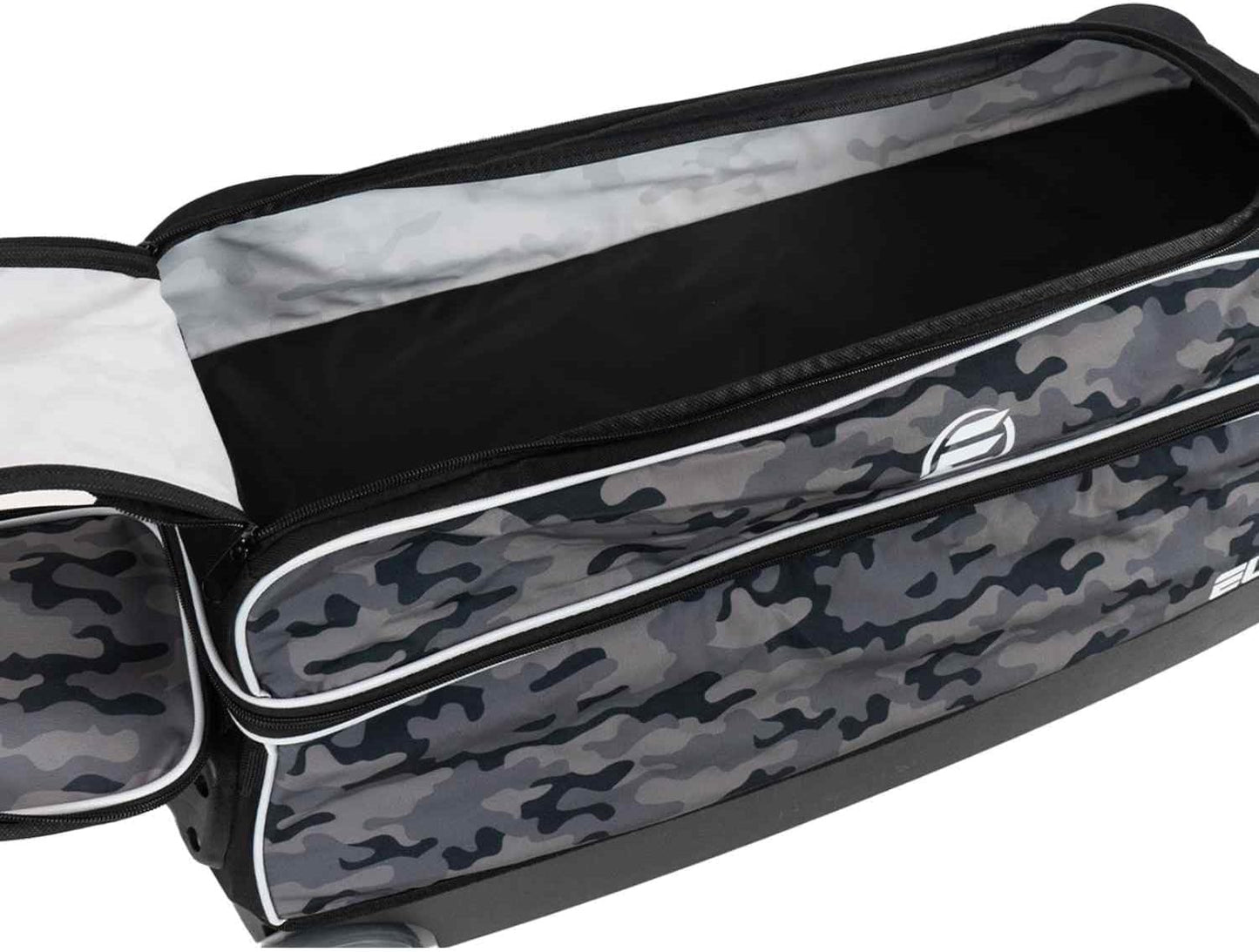 ELITE Basic Triple Roller Black Bowling Bag - 3 Ball Roller, Fits 2 Pairs of Size 15 Shoes, Air Travel-Friendly