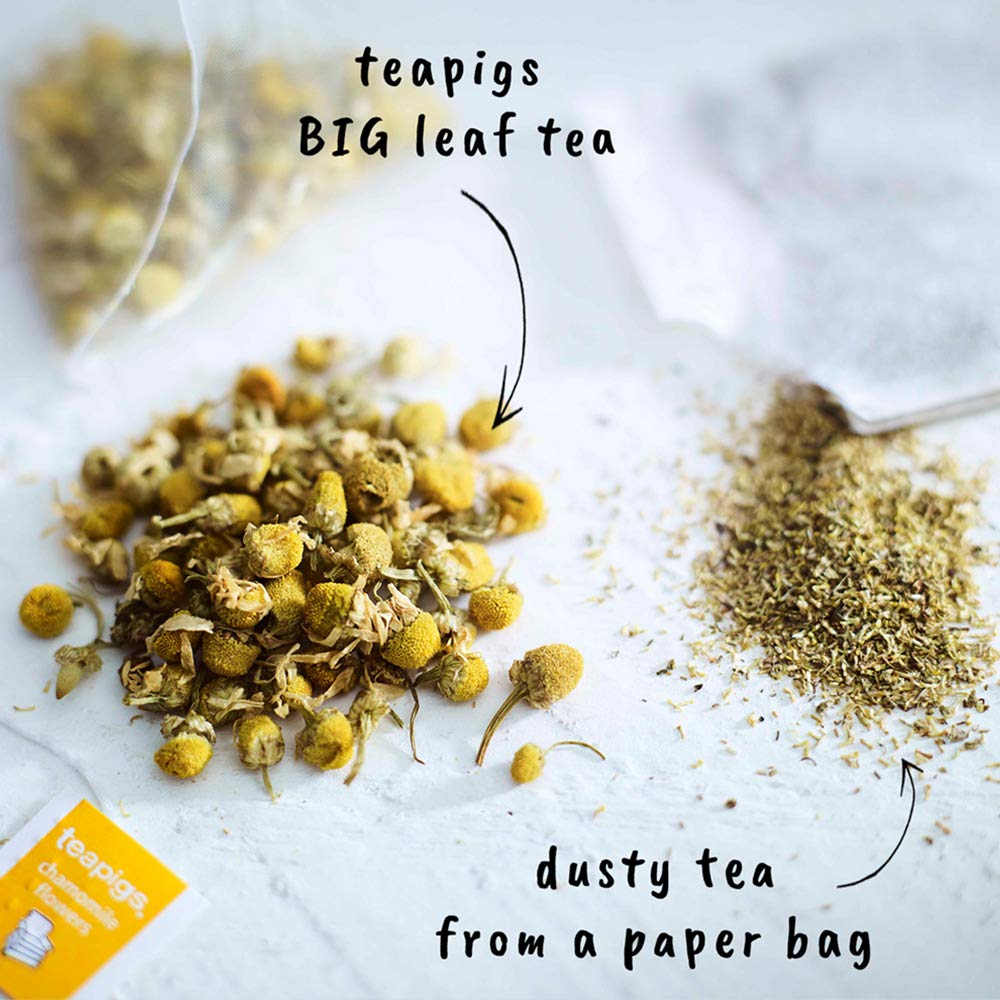 Teapigs Chamomile Herbal Tea Bags Made with Whole Flowers, caffeine-free, natural ingredients (1 Pack of 50 Teabags)