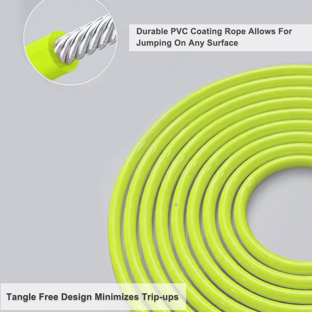 HEREROPE 1/4LB Weighted Jump Rope for Speed, Cardio, Boxing & Workout, Skipping Rope with Ball-bearing, Comfortable & Ergonomic Grip, Tangle Free Cable, Jump Ropes for Men Women Fitness