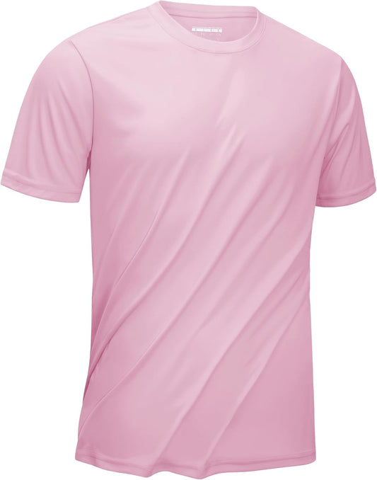 KEFITEVD Men's Short Sleeve UPF 50+ Sun Protection Shirts Quick Dry Rashguard Swim Shirt SPF Workout Fishing Athletic T-Shirt