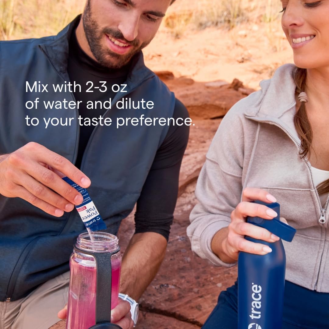 Trace Minerals Power Pak - Daily Health Support Supplement with Vitamins & Minerals - Power Packet Aids Immune Health & Hydration - Mix Powder Supports Bodily Functions - Watermelon (30 Servings)