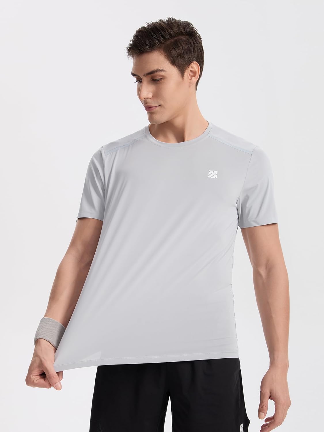 Mens Seamless Workout T-Shirts Lightweight Moisture Wicking Running Hiking Camping Tennis Pickleball Shirts for Men