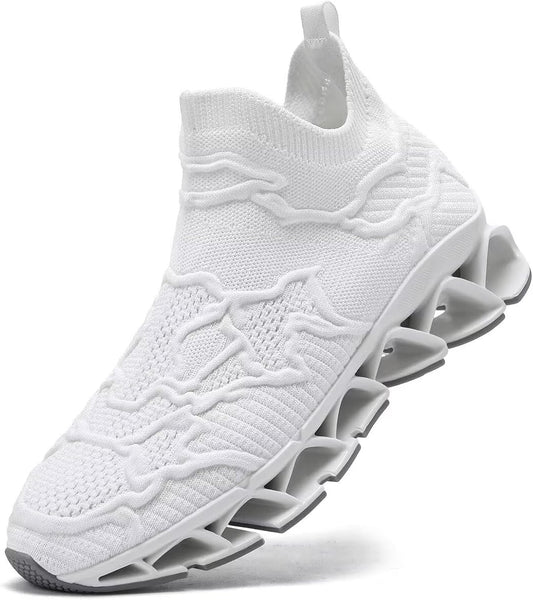 Vooncosir Men's Fashion Sneakers Breathable Mesh Running Shoes Blade Non Slip Soft Sole Casual Athletic Walking Shoes