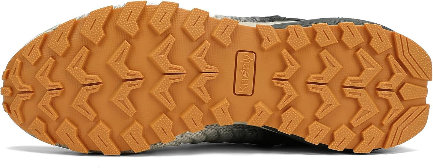 Kricely Men's Walking Shoes Breathable Lightweight Fashion Sneakers Non Slip Sport Gym Jogging Trail Running Shoes