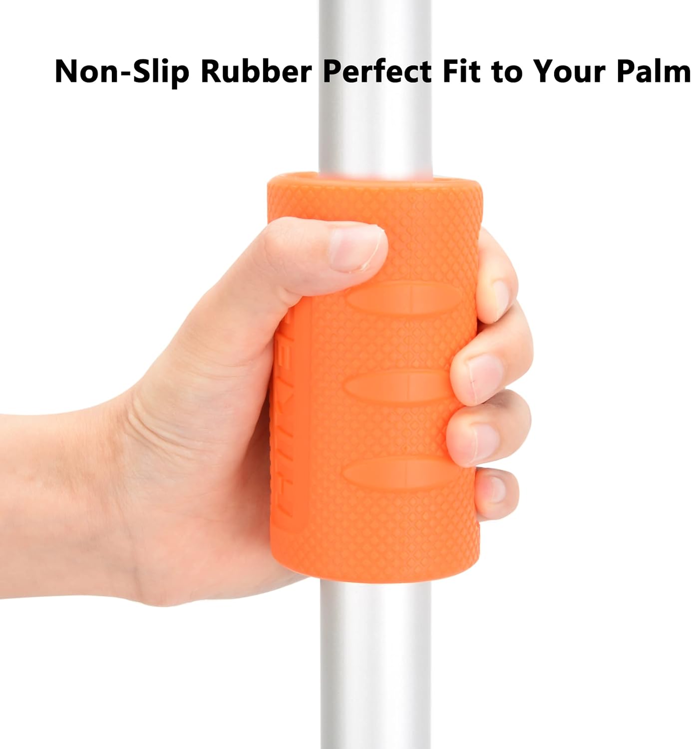 Hikeen Thick Bar Dumbbell Grips,Non Slip Hard Rubber Barbell Grips,Grips for Weight Lifting, Muscle Building-1.77", 2", 2.25" & 2.75" Outer Diameter