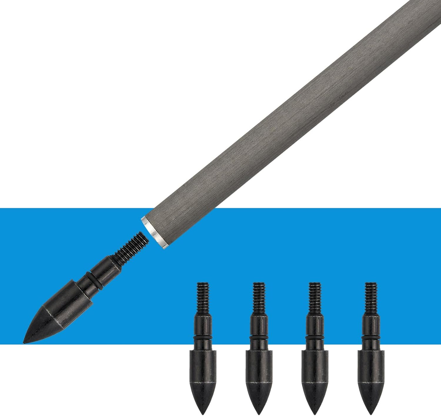 Crossbow Bolts 15 Inch Archery Carbon Crossbow Arrows with Moon Nocks Hunting Archery Arrows（12pcs