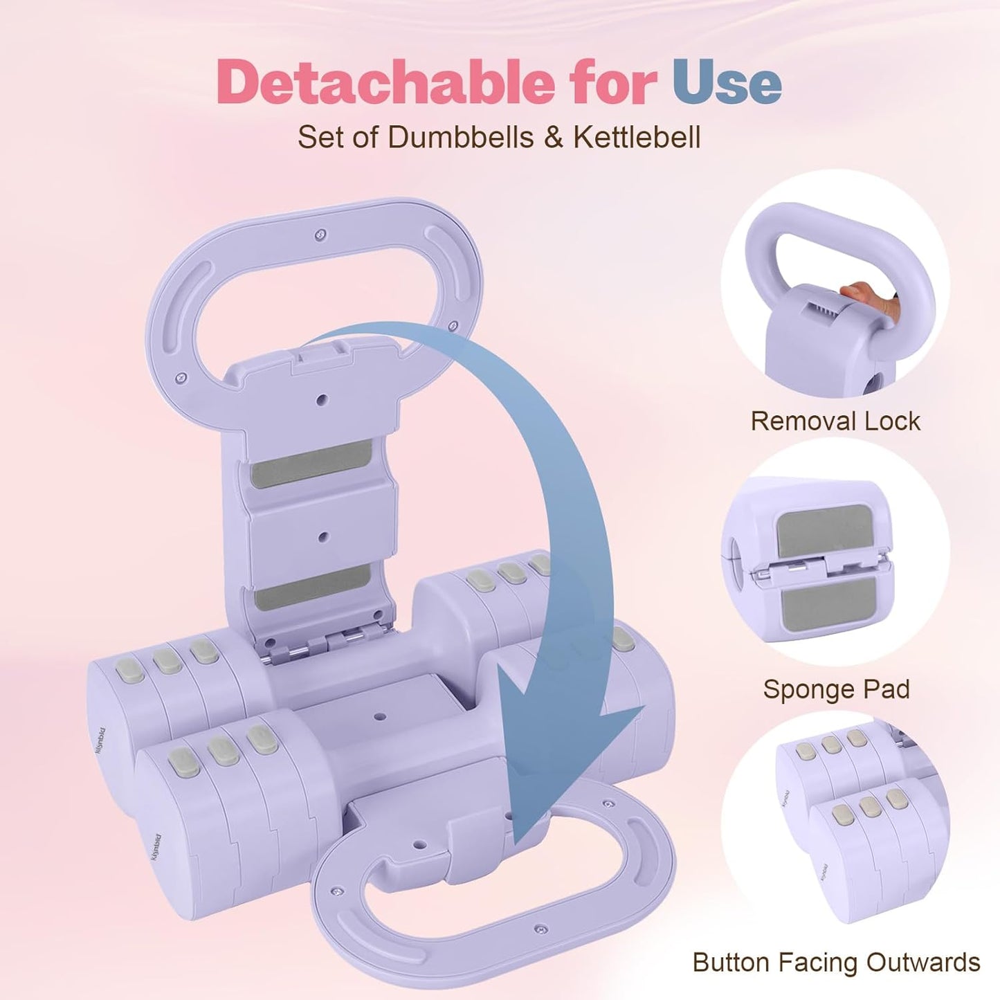 Adjustable Dumbbell Set of 2, 4 in 1 Free Weights Dumbbells Set for Women with Fast Adjustment, Each 2lb 3lb 4lb 5lb Hand Weights Set for Home Gym & Outdoor Exercise Training