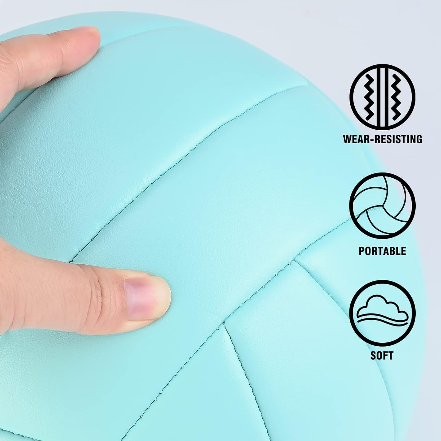 Soft Official Volleyball for Indoor Outdoor Beach, Size 5 Training Volleyball for Beginner Teenager Adult…