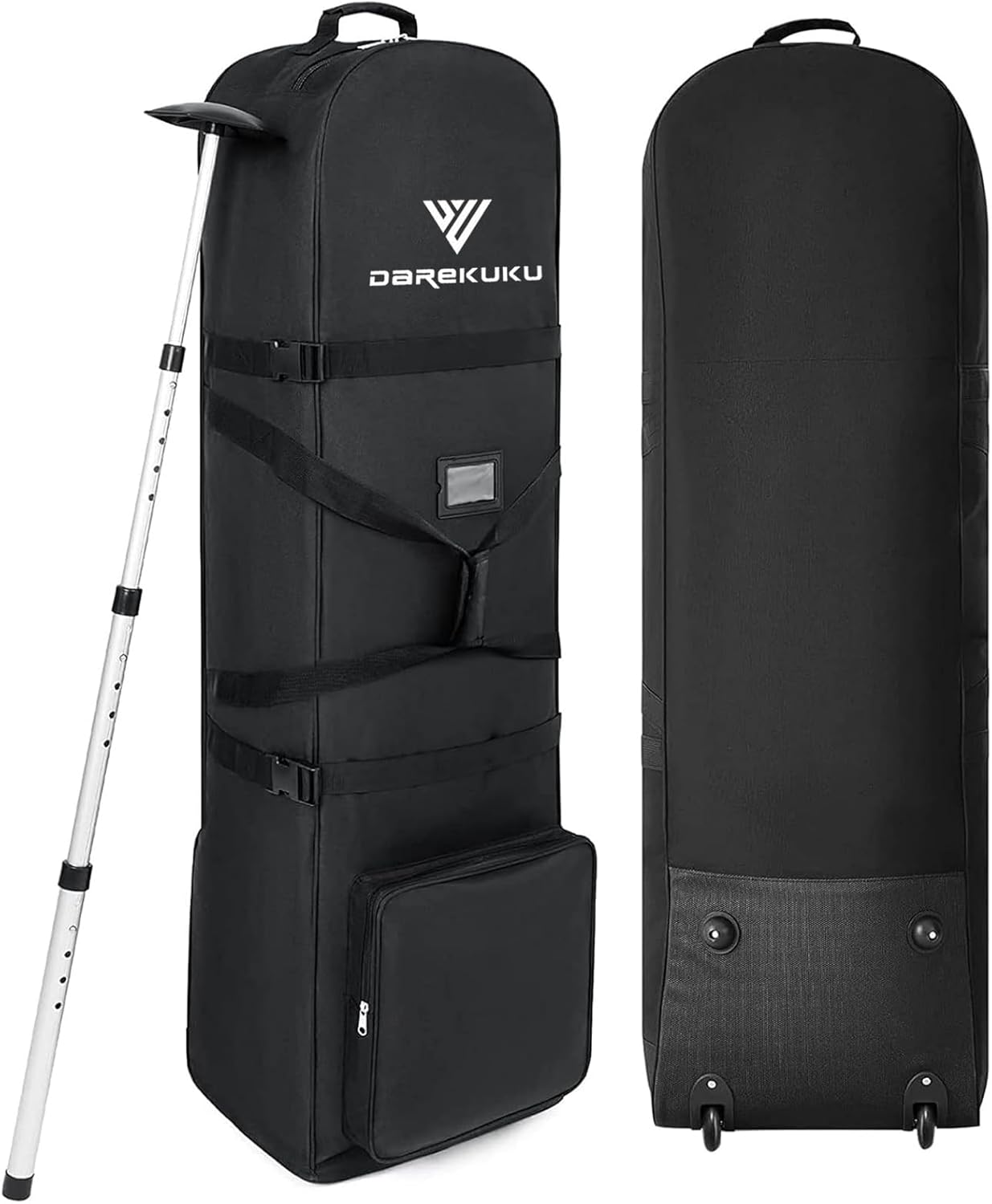 Golf Travel Bags for Airlines with Adjustable Support Rod and Detachable Shoulder Straps, Soft Foldable Golf Club Travel Covers, 900D Heavy Duty Oxford