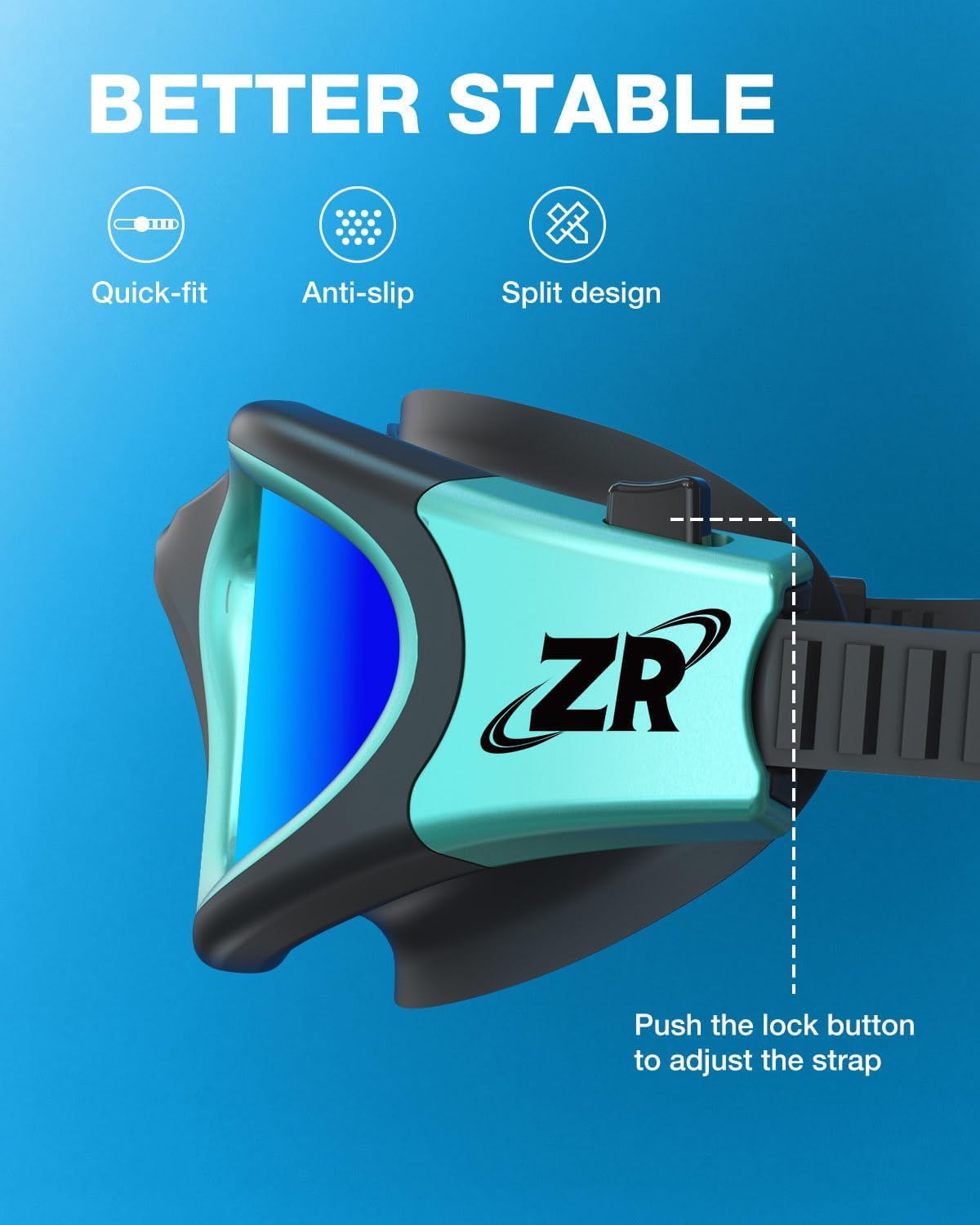 ZIONOR Swim Goggles, G1 MAX Polarized Anti-Fog Swimming Goggles for Men Women