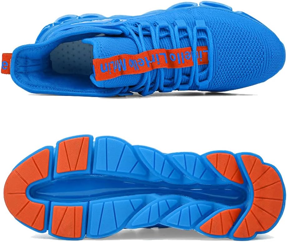 Hello MrLin Men's Running Shoes Non Slip Athletic Tennis Walking Blade Type Sneakers Hip Hop