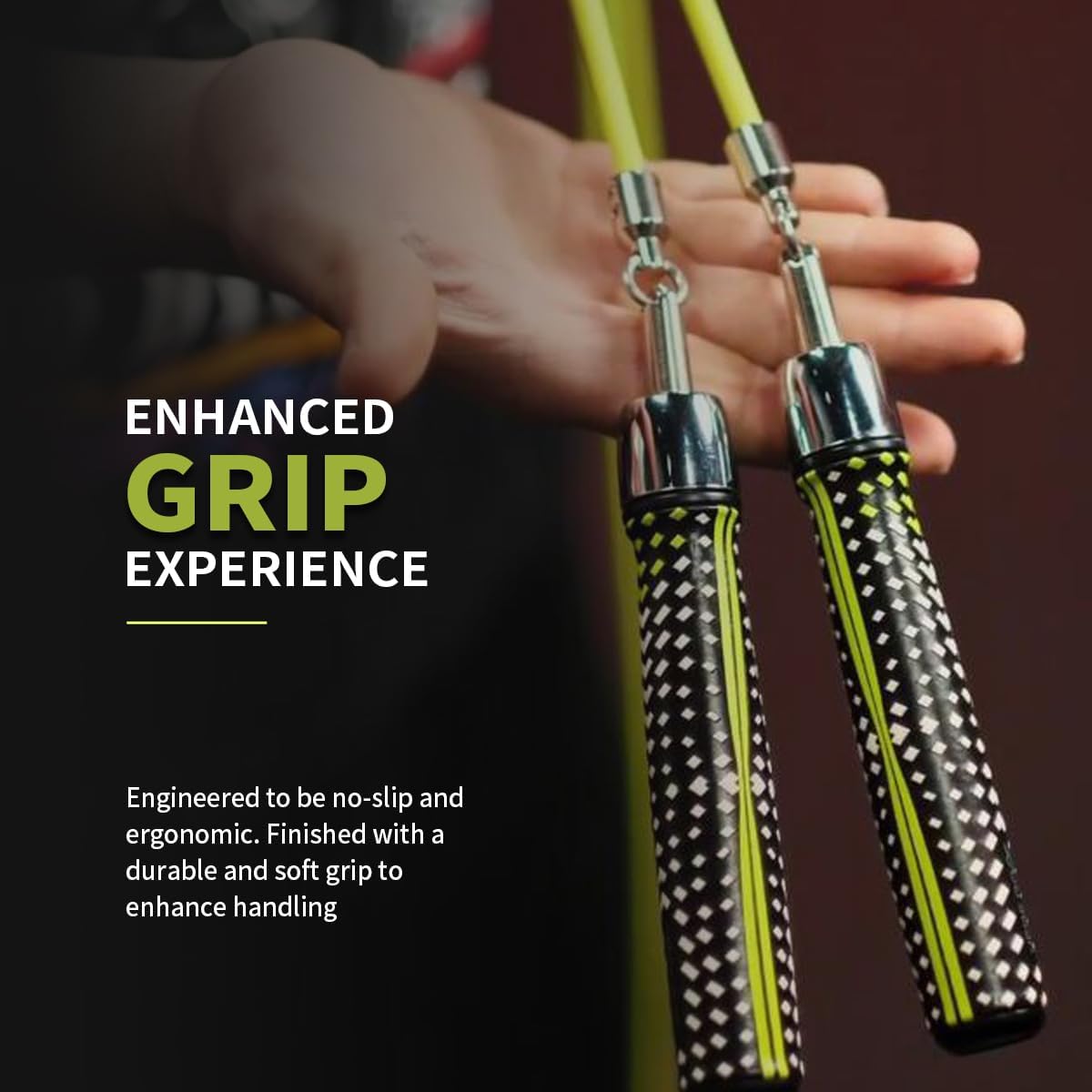 HEREROPE 1/4LB Weighted Jump Rope for Speed, Cardio, Boxing & Workout, Skipping Rope with Ball-bearing, Comfortable & Ergonomic Grip, Tangle Free Cable, Jump Ropes for Men Women Fitness