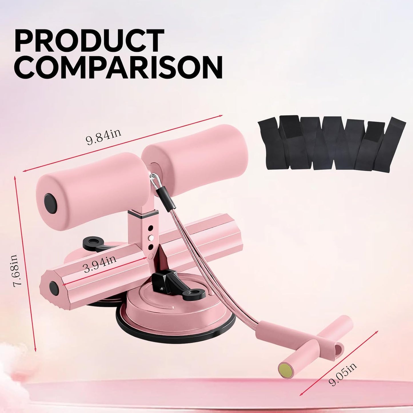 Ab Training Auxiliary Device, Ab Trainer Auxiliary Machine with Bands, Multi-functional Adjustable Ab Trainer Equipment, Ab Trainer Auxiliary Equipment for Home & Gym