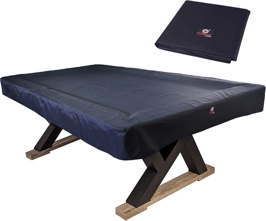 7/8/9FT Heavy Duty 600D Polyester Canvas Billiard Pool Table Cover(7 Colors Available) (Black, 7-Foot)