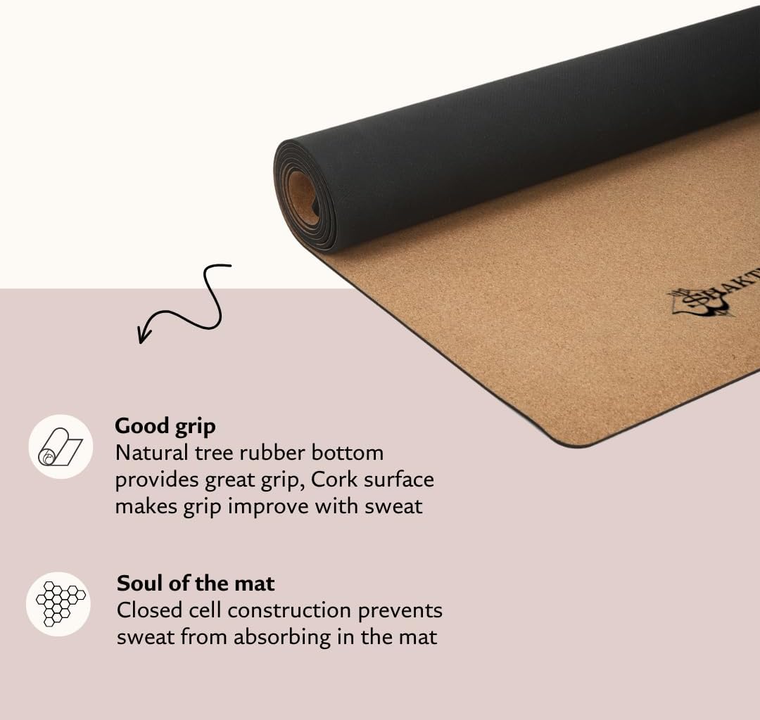 Cork Yoga Mat - Artist Designed, Premium Printed Eco-Friendly Non-Slip mat, Great for Regular & Hot Yoga, Pilates, Workouts 72 inch x 24 inch x 3mm Thick