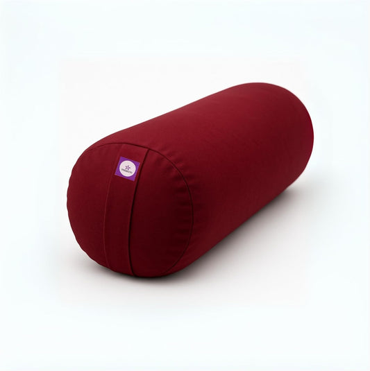 Yogikuti Iyengar Yoga Bolster for Restorative Yoga and Meditation – Lightweight Cotton Support Pillow with Handle for Easy Carry, Versatile for Pose Modification, Balance, Back Relief, and Relaxation