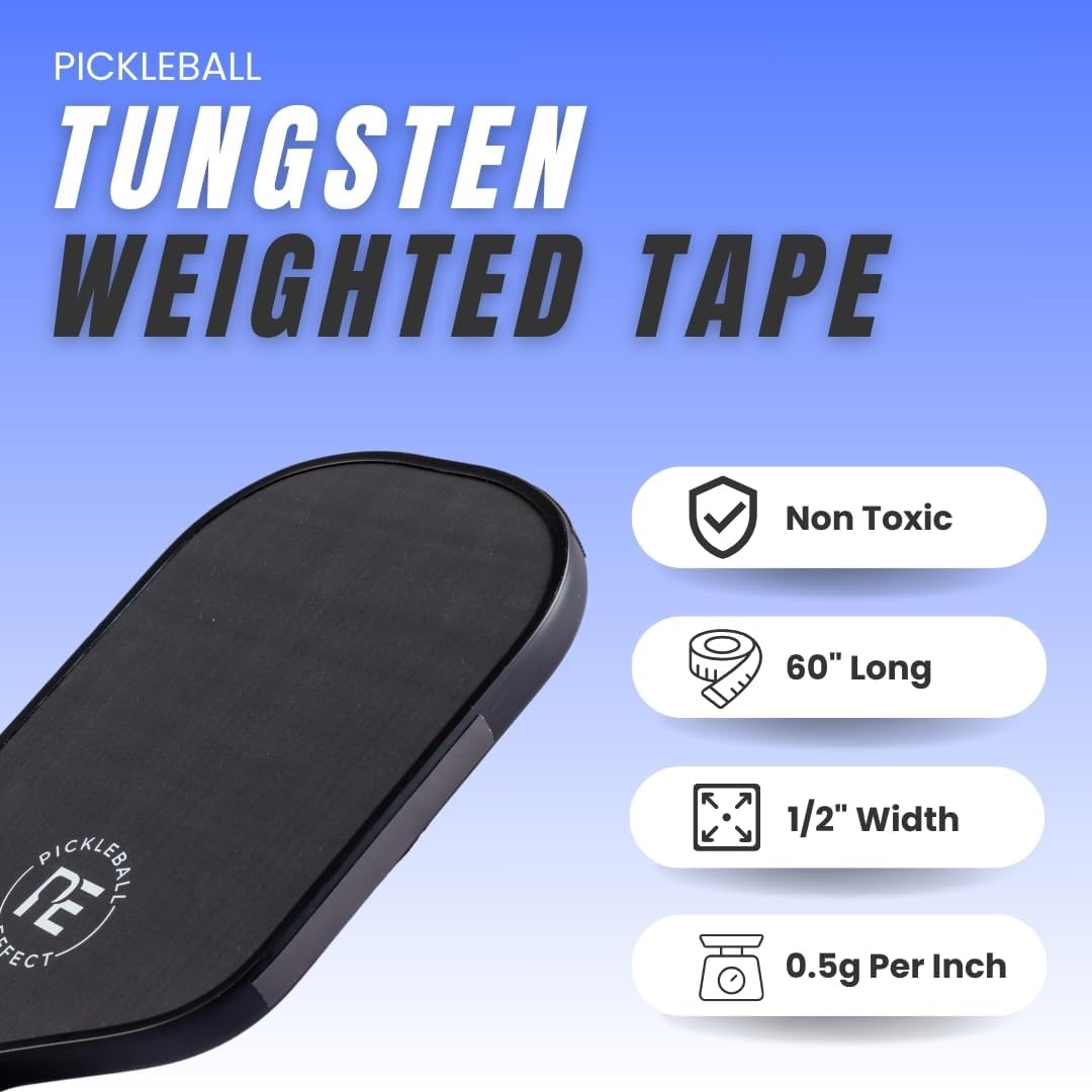 Weighted Tungsten Tape for Pickleball Paddles | Non-Toxic & Customizable Alternative of Lead Tape for Pickleball Paddles