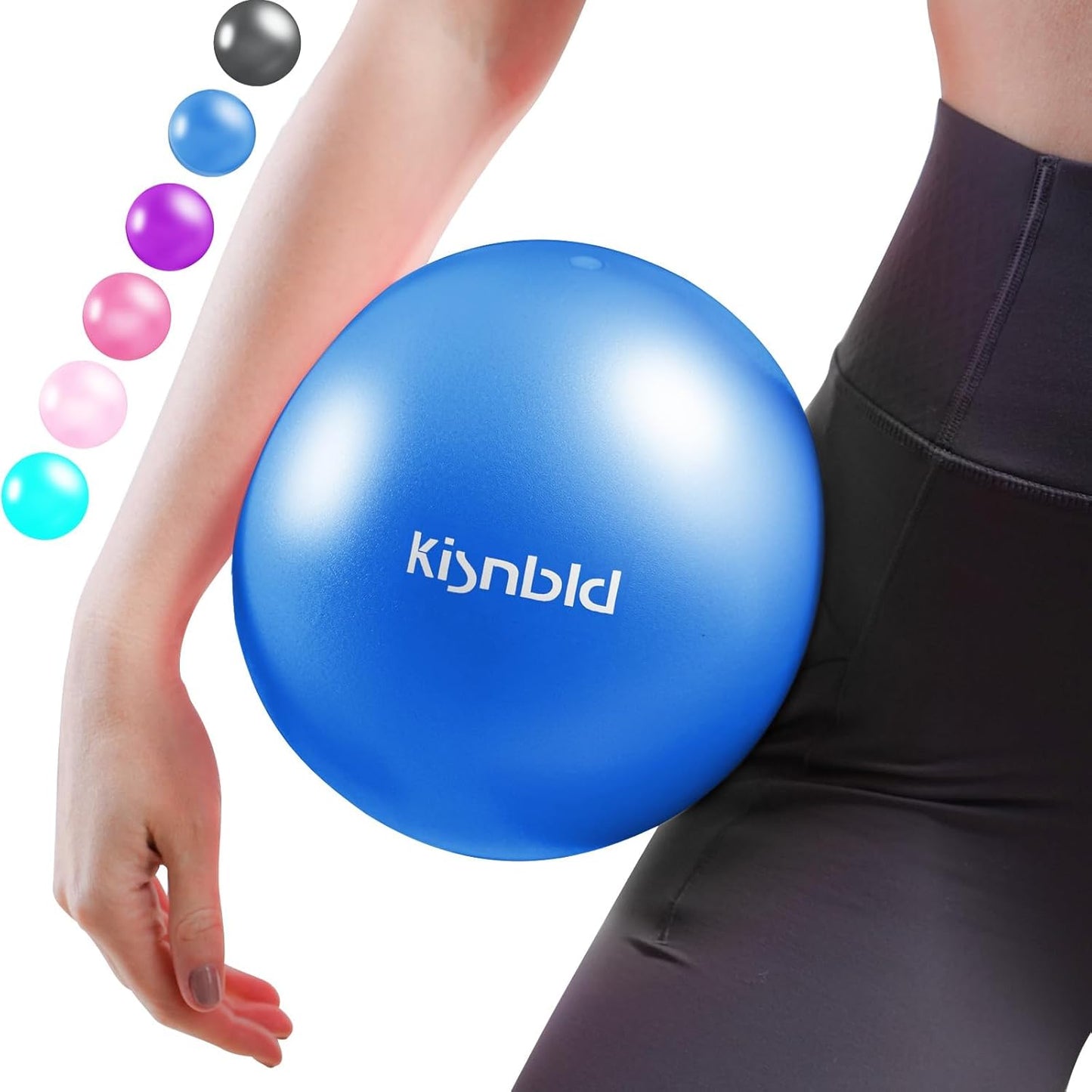 Small Exercise Ball, 9 Inch Mini Pilates Ball, Anti Burst and Slip Resistant Mini Yoga Ball for Stability, Fitness, Physical Therapy, Stretching & Core Strength Workout at Home Gym & Office
