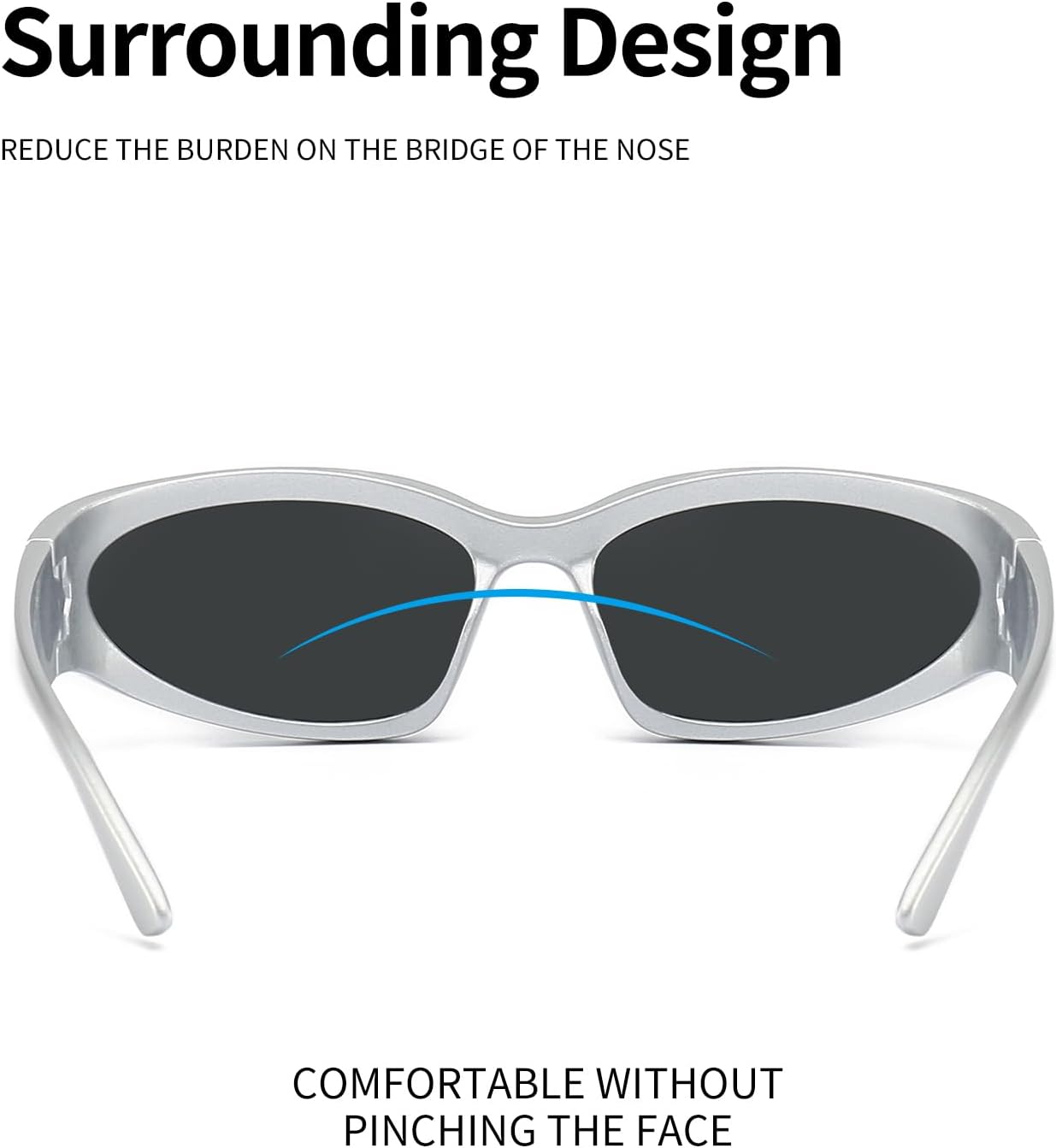 SOAR&EAGLE Y2K 3Pack Polarized sunglasses Wrap Around Men's Women's sunglasses Fashion Sport Shades Sun Glasses