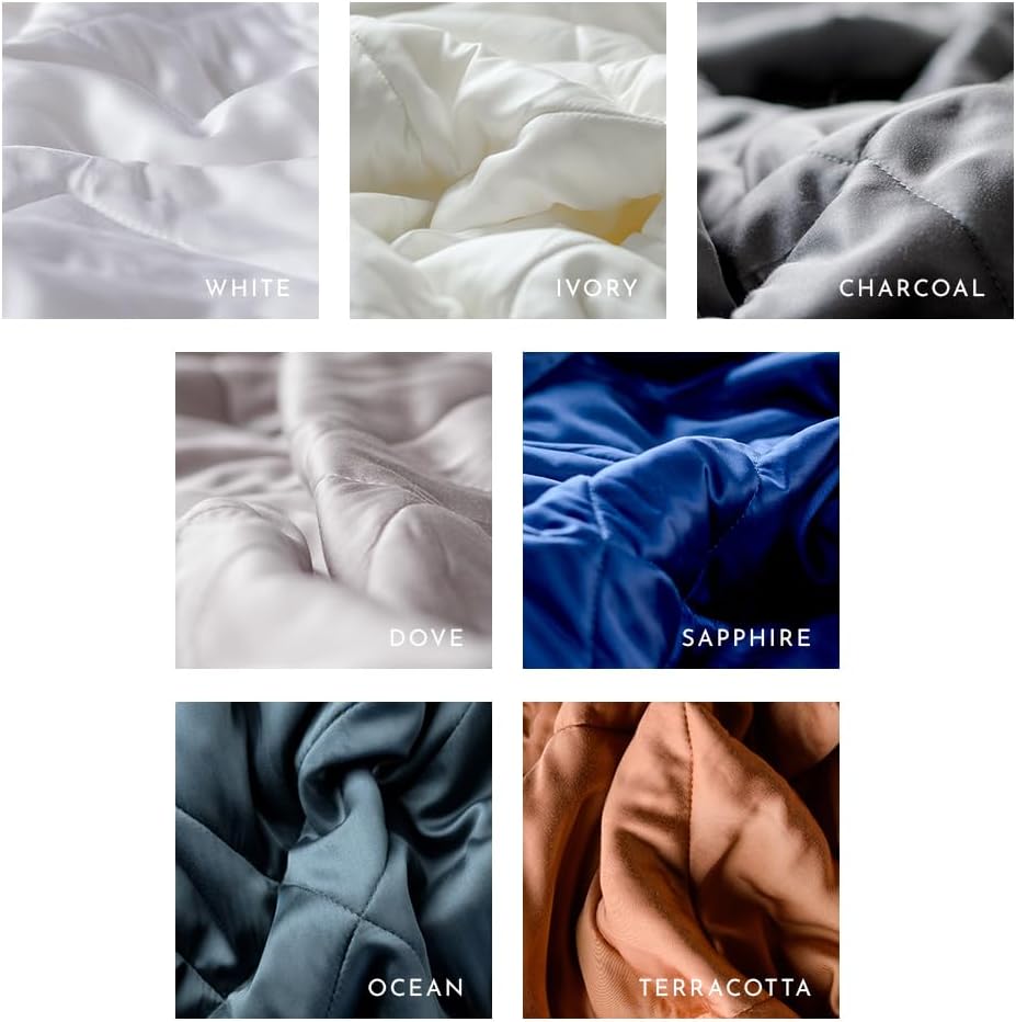 LUXOME Lightweight Blanket | 100% Rayon (Viscose) from Bamboo Fabric & Fill | Full/Queen - 86"x92" | Super Soft | Thermal-Regulating | White