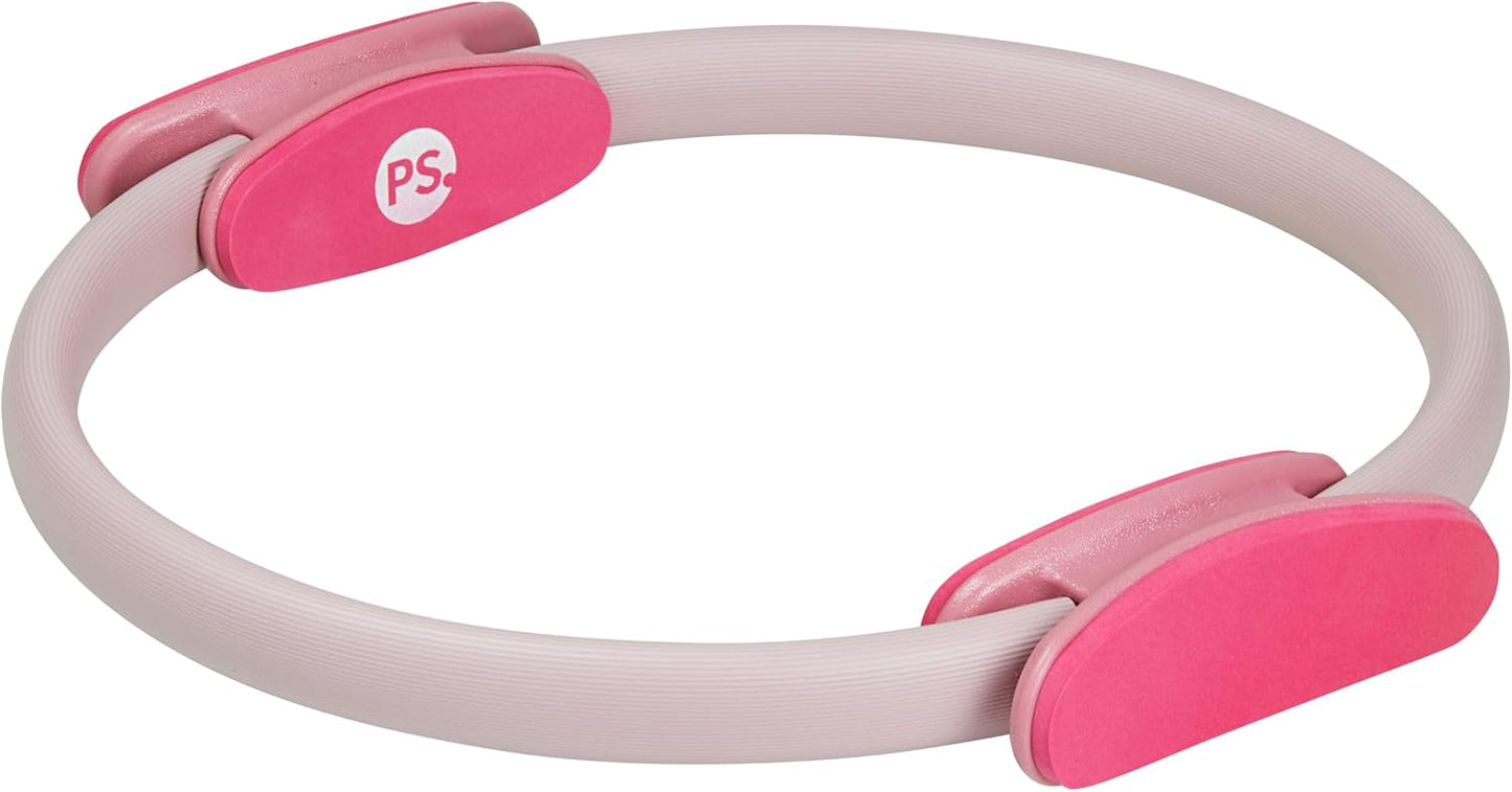 POPSUGAR Pilates Ring (15" Rose Pink/Berry, 1 lb), Dual-Grip Magic Circle Fitness Ring for Added Resistance, Tone, Sculpt & Strengthen Muscles, Pilates Ring Circle for Stretching & Home Gym Exercise