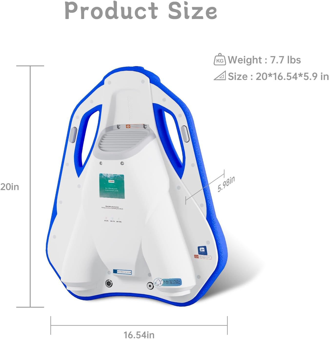 Electric Swimming Kickboard for Kids,Motorized Swim Board with Water Gun, Motorized Swim Training for Children Adults, 60N Thrust, 198 lbs Buoyancy, 25V Rechargeable Battery