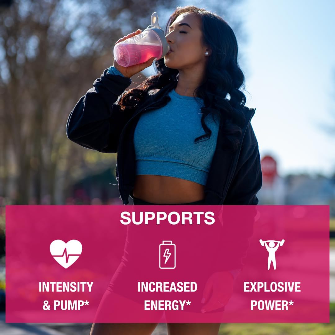 Honey Badger Pre Workout Powder, Keto Vegan Preworkout for Men & Women, Beta Alanine & Caffeine, Sugar Free Natural Energy Supplement, Wild Berry, 30 Servings